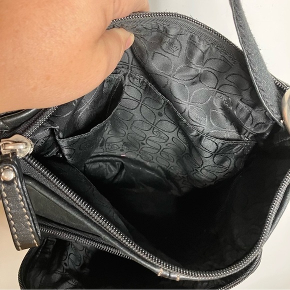 Fossil black leather crossbody bag medium size - Picture 6 of 9